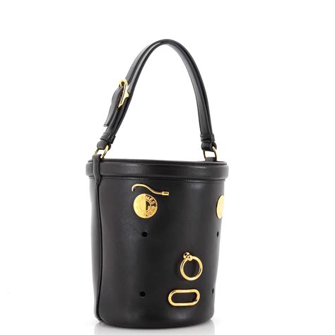 Hermes Sac De Mangeoire Play Bucket Bag Tadelakt Black.